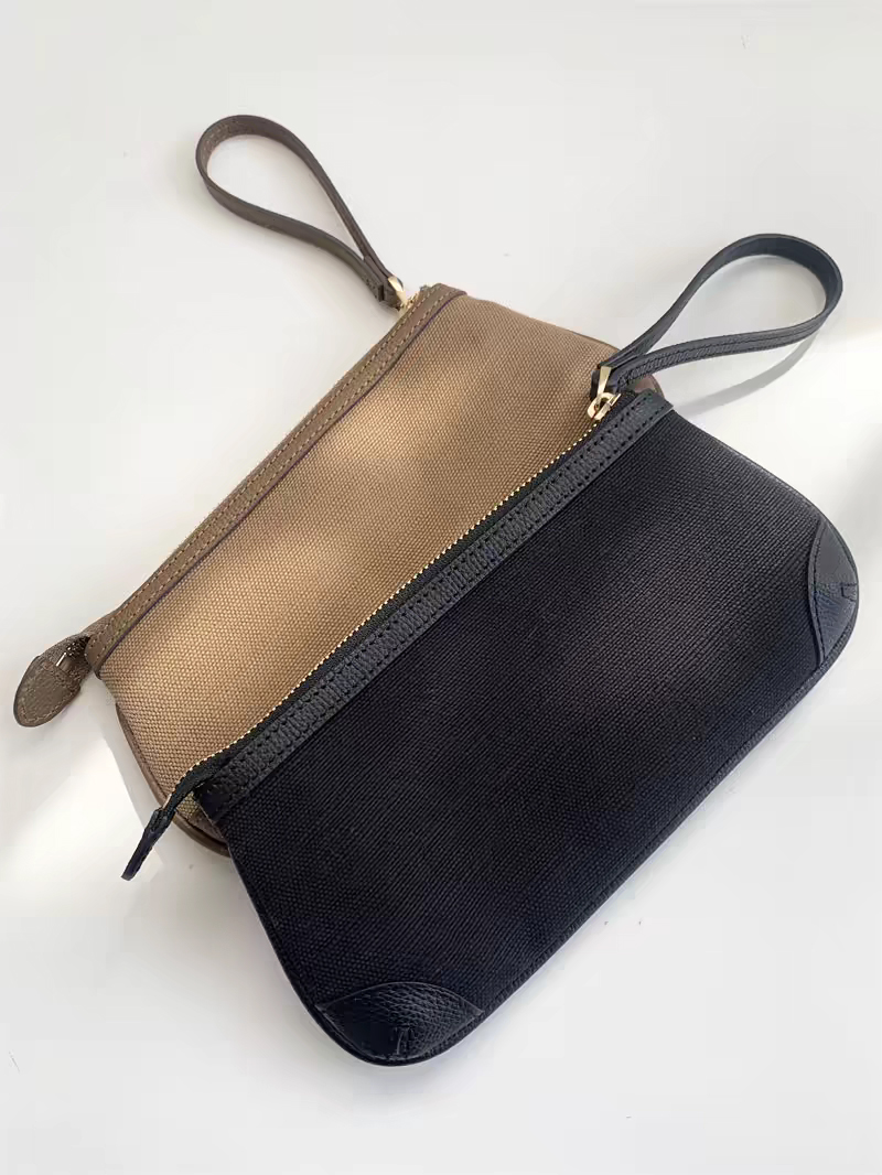 Canvas clutch bag