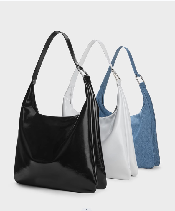 Shiny PU hobo bag